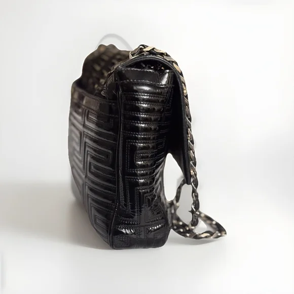 Gianni Versace Quilted Patent Leather Shoulder Bag - Picture 6 of 16